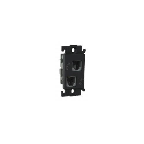 Legrand Mylinc 1M Double RJ 11 Telephone Socket, 6763 34